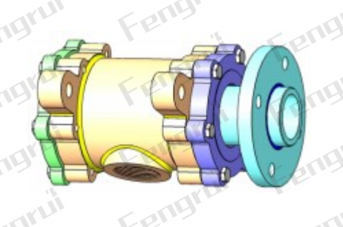 Q2D-F型双支耳旋转接头三维模型 Q2D-F型双支耳旋转接头三维模型