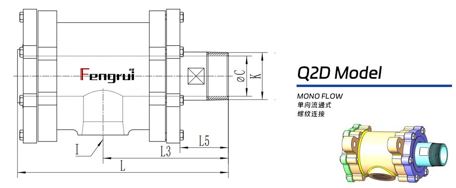 Q2D型双支耳旋转接头
